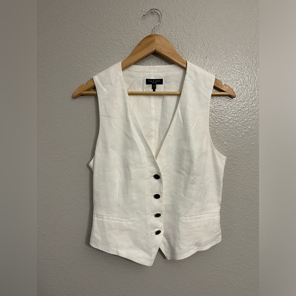 Rag and Bone Priya Linen Vest - Picture 3 of 12
